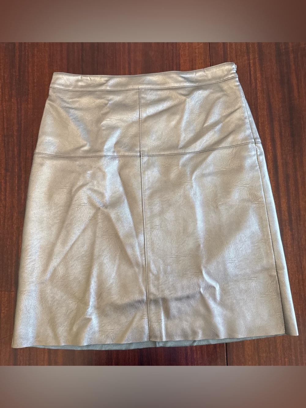 LOFT Metallic Silver Pencil Skirt - Size 4